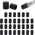 5/32" (3.7mm) Silicone Chair Leg Floor Protectors, Rubber Chair Leg Caps, Non-Slip Furniture Pads Round Chair Feet Covers End Caps for Hardwood Floors, Patio & Table Foots, Black (30PCS) by EASYEAH