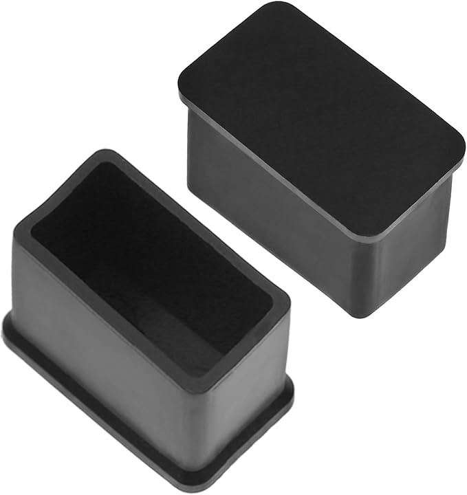 20Pcs Rectangle Rubber Furniture Leg Caps 1.18" x 0.59"(30mm x 15mm), Vinyl Flexible Chair Leg Floor Protectors for Patio Indoor Chair Table - Image 3