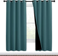 NICETOWN Full Shade Curtain Panels, Pair of Energy Smart & Noise Blocking Out Blackout Drapes for Apartment Window, Thermal Insulated Guest Room Lined Window Dressing(Sea Teal, 46 x 72 inch) by NICETOWN