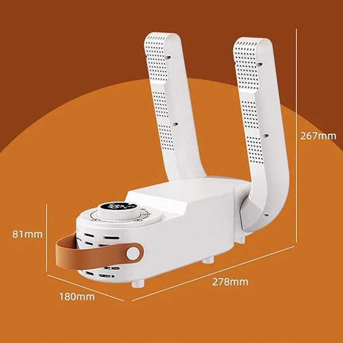 Deodorizing Shoe Dryer, Rapid Boot & Sneaker Dryer with Intelligent Timing, Auto-Off Timer, Foldable Design, Smart Panel, Low Noise, 360° Airflow for Work Boots, Shoes, and Slippers (Style 1) - Image 2