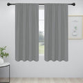 Easy-Going Rod Pocket Blackout Curtains for Bedroom, Room Darkening Window Curtains for Living Room, Thermal Insulated Noise Reduction Solid Window Drapes, 2 Panels(34x63 in, Light Gray) by Easy-Going