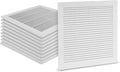 10-Pack 12" x 12" (Outer Size) Square Air Vent Cover – White Plastic Vent Deflector - Screen Mesh, Surface Mount Wall Ceiling – Cold Air Return Soffit Air Vent Cover - Register Indoor Outdoor by Unknown