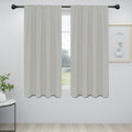 Easy-Going Rod Pocket Blackout Curtains for Bedroom, Room Darkening Window Curtains for Living Room, Thermal Insulated Noise Reduction Solid Window Drapes, 2 Panels(34x63 in, Greyish White) by Easy-Going