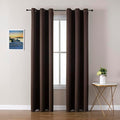 ChrisDowa Brownout Curtains 72 inches Long for Bedroom - 2 Panels Set Grommet Thermal Insulated Room Darkening Curtains for Living Room (Brown, 42 x 72 Inch) by ChrisDowa