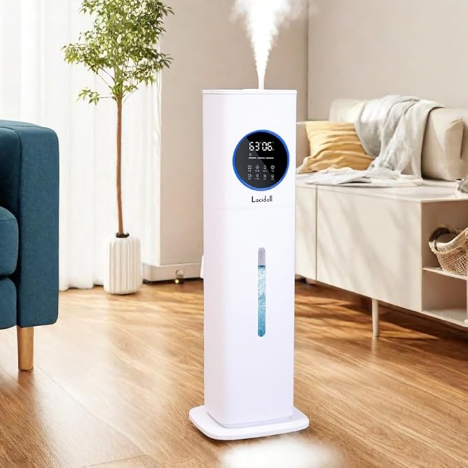 Humidifier Large Room, 2.1Gal/8L Humidifiers for Bedroom Home with Essential Oil Diffuser, Top Fill Whole House Cool Mist Humidifiers for Plants Baby Kids Adults Office, White - Image 7