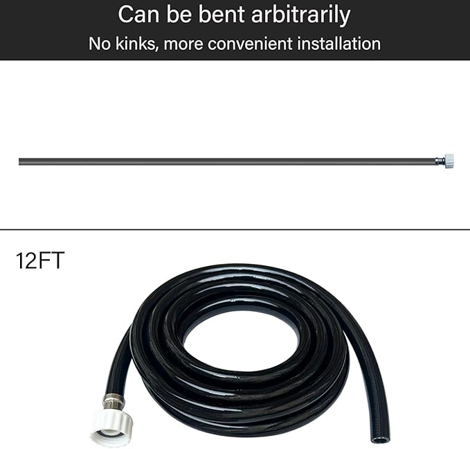 12FT Dehumidifier Drain Hose With 3/4 Inch FHT Connector, Leak-Proof, Kink-Free, Perfectly Compatible With Most Dehumidifier Brands - Image 5