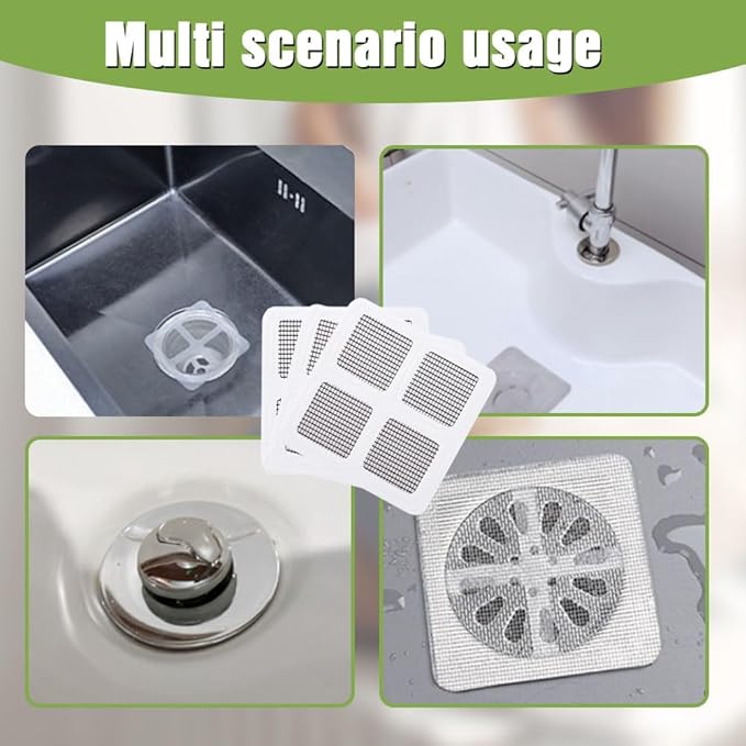 Disposable Shower Drain Hair Catcher, Hair Catcher Bathroom Drain Protector, Disposable Hair Drain Stickers for Shower Kitchen Bathroom Tub (30PCS) - Image 6