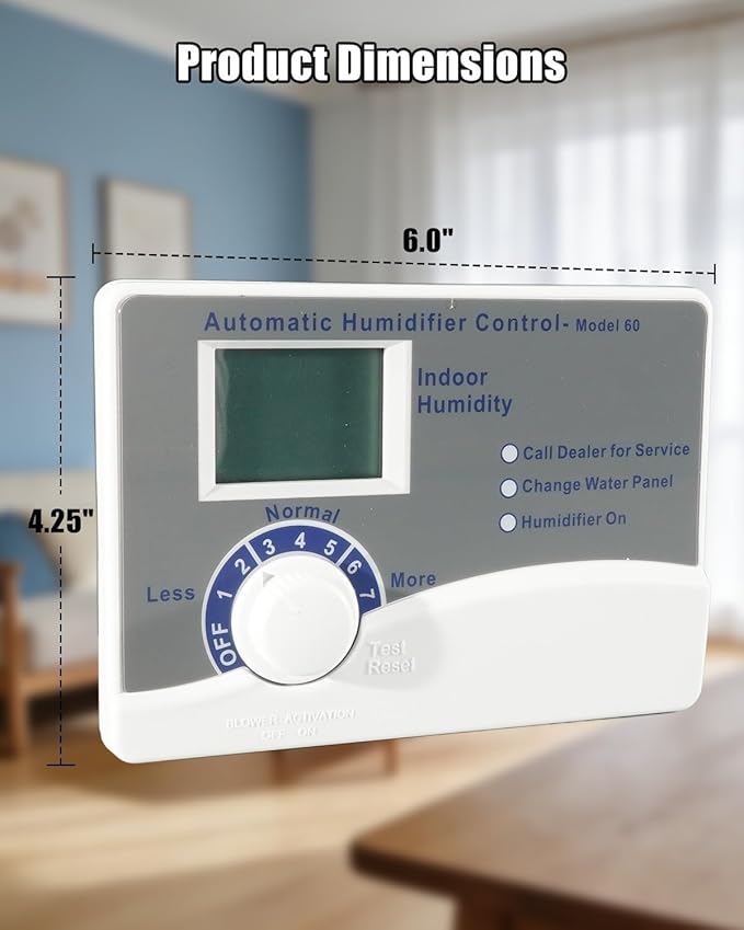 60 Whole House Humidifier Control Humidistat with Outdoor Temperature Sensor Fit for 400 500 600 700 Series Automatic Digital Humidifiers, 24VAC - Image 6