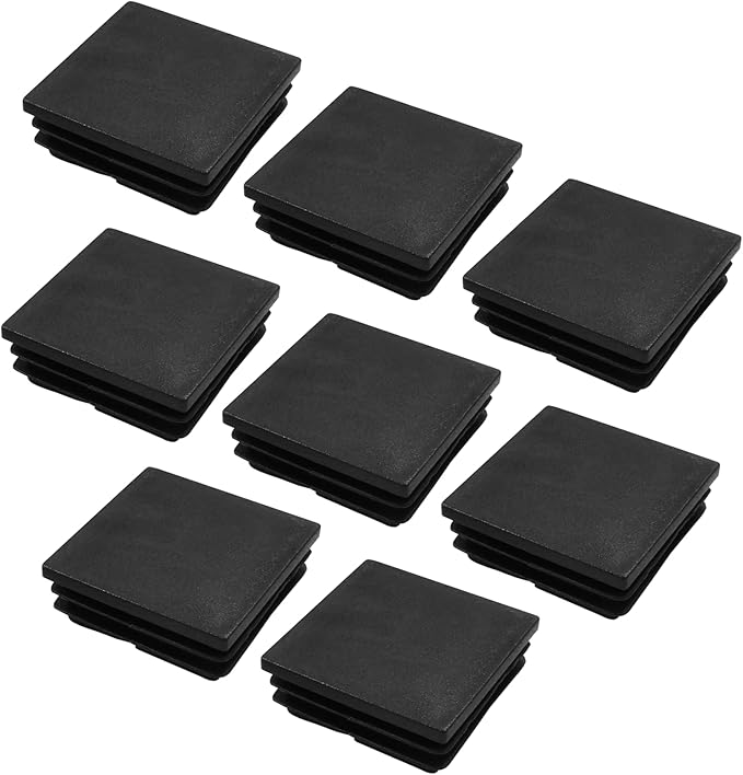 8 Pack 2" Square Plastic Plugs, Black Tubing End Caps Plugs Insert for Square Tube and Furniture Legs - Image 5