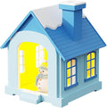 Christmas Village Houses Humidifier 500ml, Cute Snow House Cool Mist Humidifier with Snowman Figurines & Night Light for Bedroom & Office Décor (Blue) by PHXCHAM