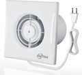 4 Inch Wall Mount Bathroom Exhaust Fan, Plug in Wall Exhaust Fan, 56 CFM Quiet Bathroom Window Fan with Backdraft Damper for Kitchen, Toilet, Workshop, 12W, 34 dB, White by Unknown