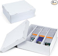 Pulchra 2 Pack Trading Graded Card Storage Box - 4 Rows Graded Card Case Holds 176 PSA Slab Cards, Graded Card, Cardboard Holder Organizer Boxes with Dividers for Sport Cards PSA/GMA/CSG/SGC/HGA/MTG by Unknown