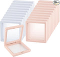 20 Pcs 3D Floating Display Case 3.5x3.5x0.8inch, Challenge Coin Display,Transparent PE Jewelry Storage Box, Floating Display Holder Stands for Antique Challenge Coins, Medallion, Stamps(Pink & White) by Unknown