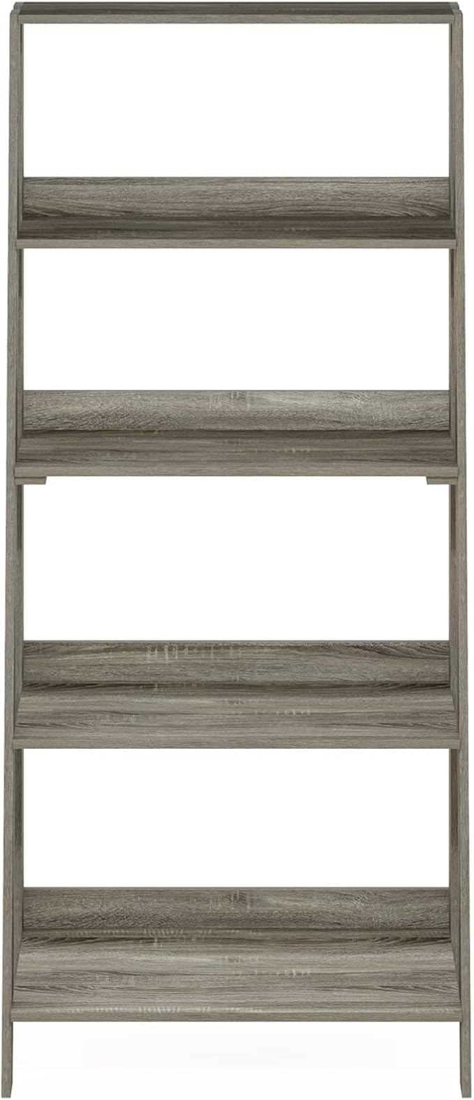 Furinno Ladder Book Shelf, 5-Tier Ladder Shelf, Bookshelf, Display Storage Shelves, 13 x 23.6 x 53.5, for Living Room, Home Office, Grey Oak - Image 6