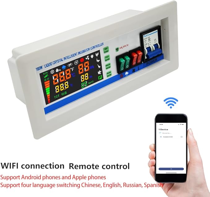 XM-18SW New Version Intelligent Incubator Controller WiFi Remote Intelligent Temperature and Humidity App System Egg Incubator - Image 7