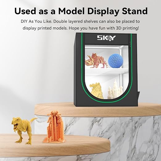 Lutyr 3D Printer Filament Storage Rack, 20 Roll Pack, Iron, Metallic Multicolor, Expandable, Tiered Shelf, 2 Shelves, 12.5kg Capacity, Tabletop, 3D Printing Accessories, Model Display - Image 7