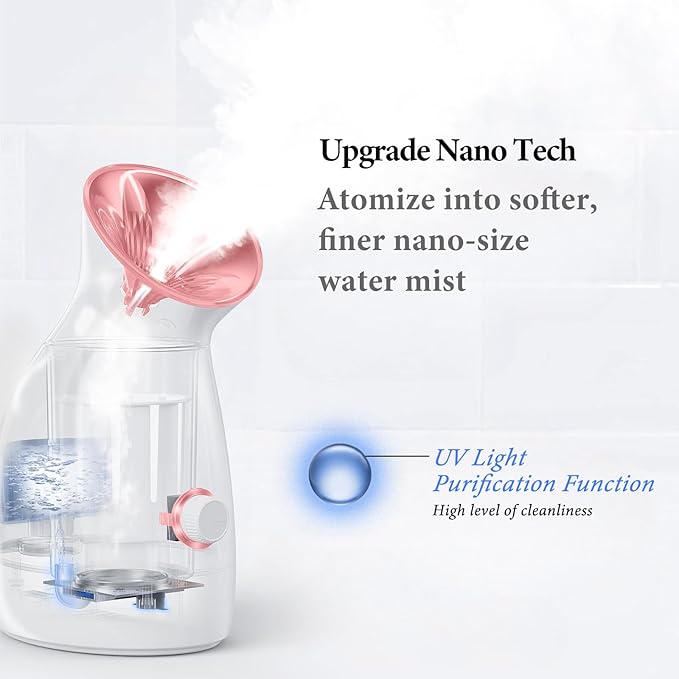 Colorfarm Facial Steamer Nano Ionic: Large 3-in-1 Face Steamer Deep Cleaning Unclogs Pores - Humidifier Hot Mist Home Sauna Spa for Women Men Sinuses Moisturizing - Image 2