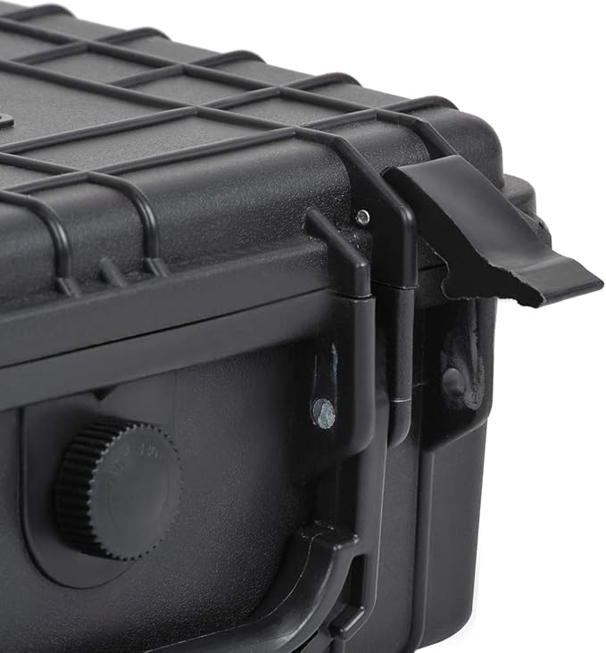 MEIJIA Portable Waterproof Protective Hard Case,Compact Camera Case with Customizable Fit Foam,Elegant Black,Fit for Drones,Camera,Lens, 9.17inchx7.56inchx4.33inch, Black, Dry Case - Image 7