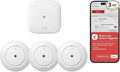 X-Sense Wi-Fi Water Leak Detector, Smart Water Sensor Alarm, Water Detector Alarm with 1700 ft Transmission Range for Kitchens, Basements, Bathrooms, 3 Water Detectors & 1 Base Station, Model SWS54 by X-Sense