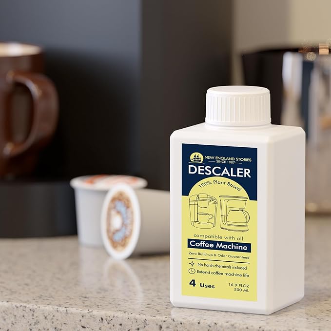 New England Stories Coffee Machine Descaler - 10oz (2 Uses), Universal Descaling Solution Compatible with Keurig, Nespresso, Delonghi and All Single Use Coffee and Espresso Machines - Image 6