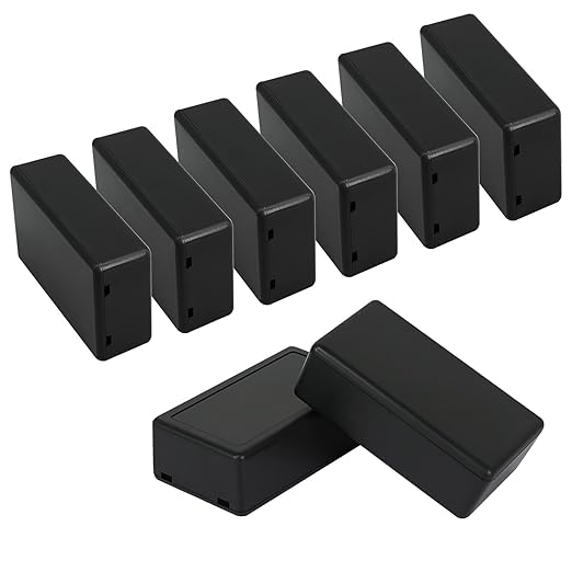Project Box 8 Pieces Electrical Box Small Junction Box ABS Plastic Enclosure Power Electronic Case Black 2.76" x 1.65" x 0.91"(70 x 42 x 23mm) by HoHaing