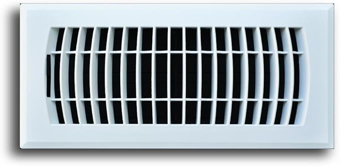 Truaire C160MWP 04X10(Duct Opening Measurements) Decorative Floor Grille 4-Inch by 10-Inch Plastic Floor Diffuser, Composite Collection, White Finish by Truaire