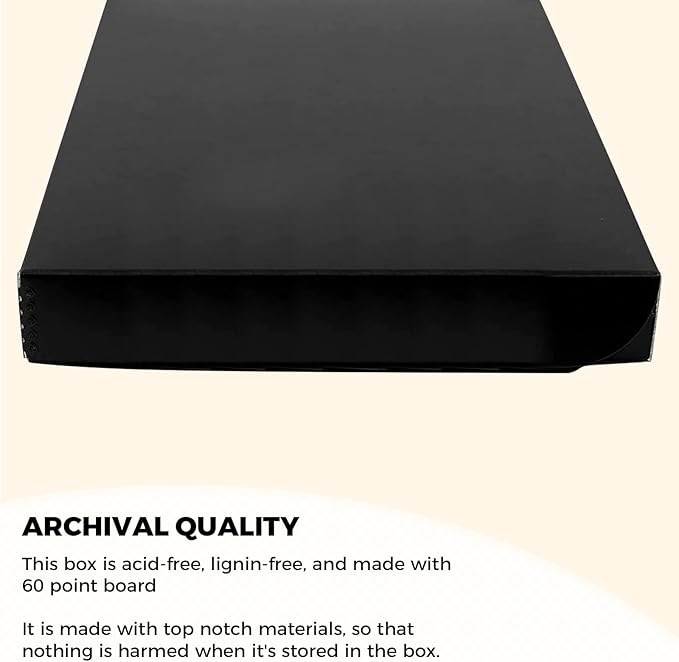 Golden State Art, Archival Folio Storage Box 11x17, Clamshell Design with Metal Edge, Preserve And Store Photos Documents Cards Prints Arts Crafts DIY, Black - Image 8