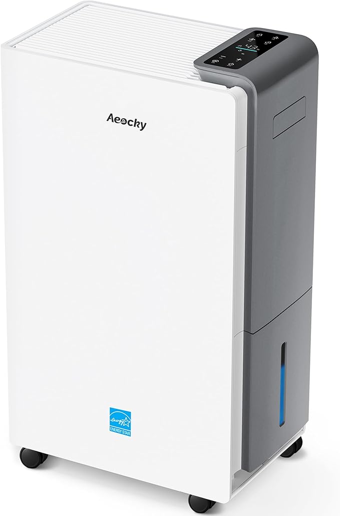 4500 Sq.Ft Energy Star Most Efficient 2025 Dehumidifier,AEOCKY Max 80 Pint/Day Smart Compressor Dehumidifier with Drain Hose, Intelligent Humidistat,for Basement,Bedroom,Home,Bathroom by AeockyDirect