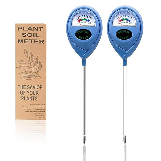 Soil Moisture Meter, 2 Packs Plant Water Meter, Moisture Meter, Blue + Blue Soil Test Kit, Soil Tester Hygrometer, Plant Water Meter, Plant Care Tools for House Plants, Gardening Gifts by Unknown