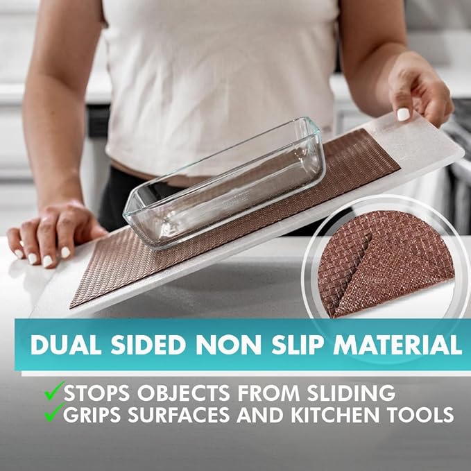 Shelf Liner, Drawer Liner & Kitchen Cabinet Liner – Thick, Waterproof Rubber – Non-Adhesive for Fridge, Closet, Pantry, Bathroom, Toolbox - Image 5