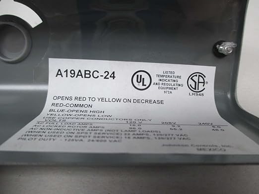 New JOHNSON CONTROLS A19ABC-24 Temperature Controller -30-100F 240V-AC D357182 - Image 7