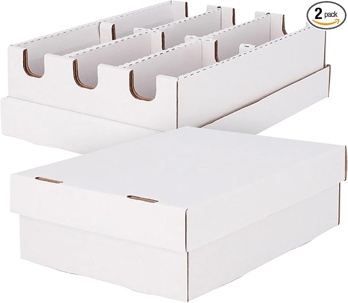 BCW 6-Cell Cargo Card Storage Box 3x2-2 Pack | Holds 2100 Cards | Fits Toploaders, Magnetics, and More by BCW