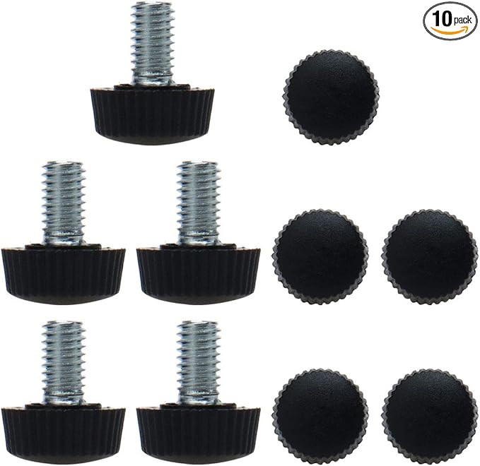 uxcell M6 x 10 x 16mm Leveling Feet Adjustable Leveler Floor Protector for House Furniture Cabinet Table Chair Leg 10 Pack by uxcell