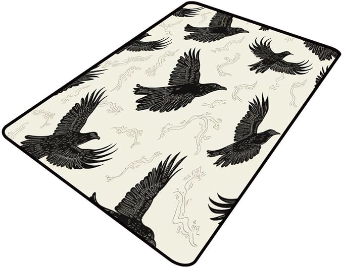 Area Rug, Soaring Eagle Pattern Printing Reversible Area Rugs Fade Resistant, Flame Resistant, Quick Dry, Stain Resistant, Waterproo Floor Carpet for Living Room Bedroom, 36 x 60 Inch by Snarena