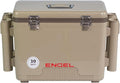 Engel UC30 30qt Leak-Proof, Air Tight, Fishing Drybox Cooler with Built-in Fishing Rod Holders, Also Makes The Perfect Hard Shell Lunchbox for Men and Women in White by ENGEL