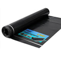 6 Mil 360 sq. ft. Black Moisture Barricade Underlayment Polyethylene Film Roll for Vinyl, Laminate SPC, Engineered Wood Floors with Adhesive Strip by SUNSHORE