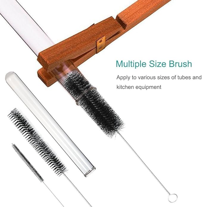 LOVEINUSA Straw Cleaner Brush, 10 Pieces 8.2 Inch Bottle Brush, Nylon Tube Brushes Kit for Reusable Drinking Straws, Sippy Cup, Tumbler, Water Bottle - Image 4