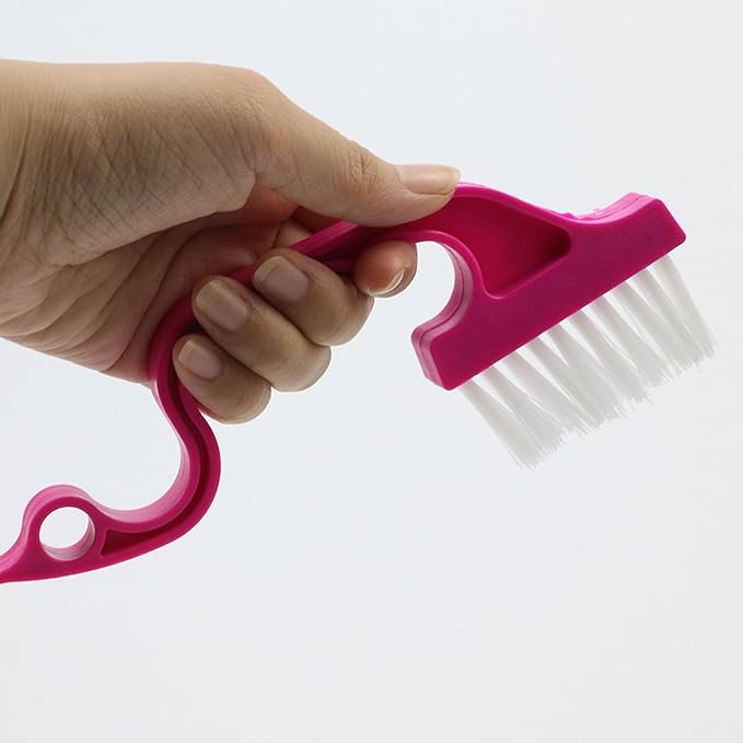 Xiaoyztan 10 Pcs Sliding Rail Cleaning Brush Dust Brush for Window Track Sliding Doors Drawer Slide (Pink) - Image 5