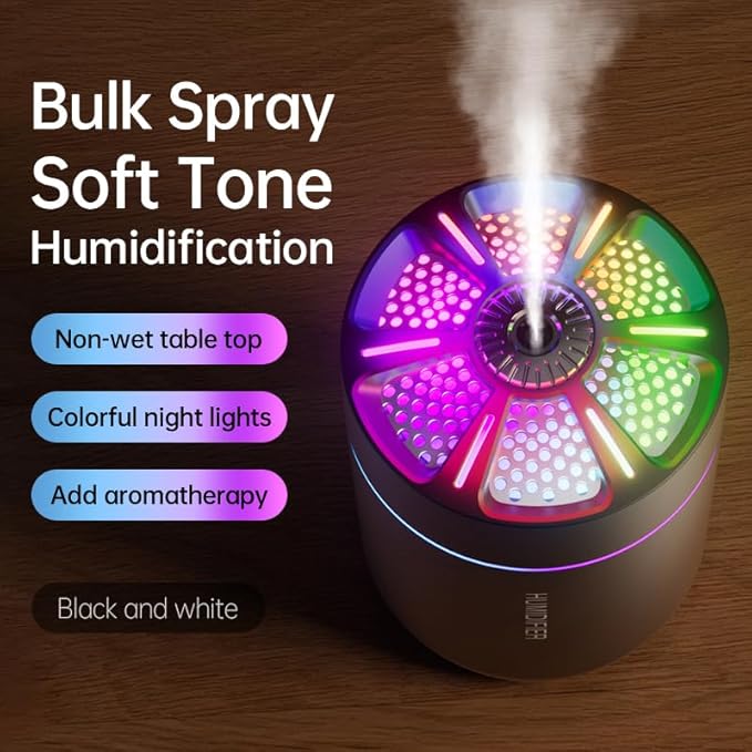 180ml Portable Small Humidifier with Colorful LED Night Light, USB Personal Desktop Humidifier for Car Home Office Travel, Auto Shut-Off, 2 Mist Modes, Super Quiet - Image 4