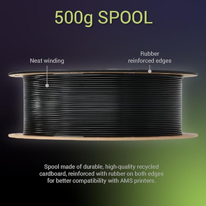 Polymaker Fiberon PETG-ESD Filament 1.75mm Black 0.5kg – Electrostatic Discharge Safe, Tough PETG 3D Printer Filament for Electronics Industry - Image 8