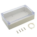 LeMotech ABS Plastic Junction Box Dustproof Waterproof IP65 Electrical Enclosure Box Universal Project Enclosure Grey with PC Transparent Clear Cover 8 x 4.7 x 2.2 inch（200 x120 x56 mm） by LeMotech