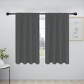 Easy-Going Rod Pocket Blackout Curtains for Bedroom, Room Darkening Window Curtains for Living Room, Thermal Insulated Noise Reduction Solid Window Drapes, 2 Panels(34x54 in, Grey) by Easy-Going