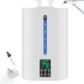 6L Humidifiers for Bedroom Large Room Home, Cool and Warm Humidifier for Baby and Plants Mist Top Fill Desk Humidifiers Essential Oil Diffuser, Quiet with Adjustable Mist,360°Nozzle-White by Coolfiqu