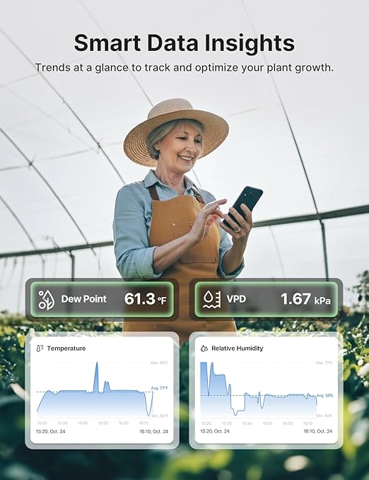 X-Sense 2.0 Indoor WiFi Hygrometer Thermometer, Hygrometer Indoor Humidity with App Control, Temperature Sensor for House, Gardening, Data Storage Export at No Charge, 3 Sensors & 1 Base Station - Image 4