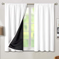 BGment White Blackout Curtains for Bedroom 54 Inch Length, Short Thermal Insulated Full Room Darkening Soundproof Rod Pocket Curtains & Drapes, 2 Panels, Each Panel 52 Inch Wide, Pure White by BGment