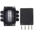 Watertight Junction Box, IP67 Waterproof Electrical Project Box with 6P 25A Barrier Terminals,3 in/3 Out Cable Glands Electronic Enclosure 4.53" x 3.54" x 2.17" by YETLEBOX