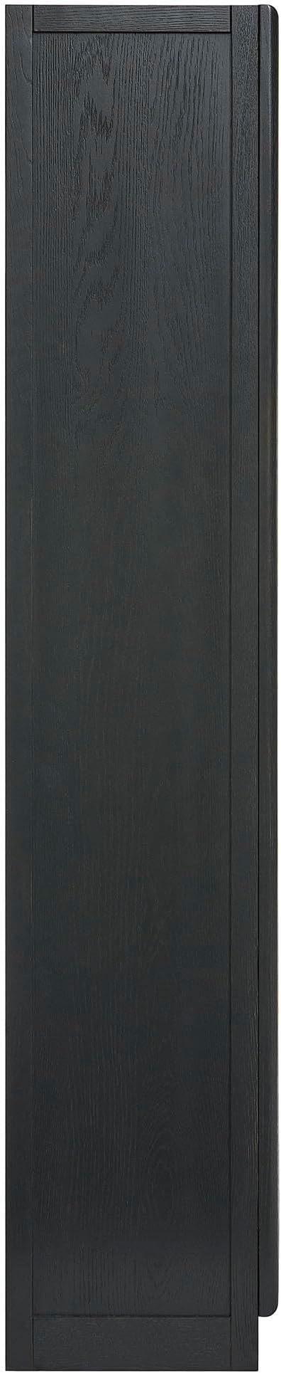 Modway Anwen 79" Wood Display Cabinet with Glass Doors in Black Oak – Modern China Cabinet with Arched Door Detail – Large Curio Cabinet for Collectibles - Image 6