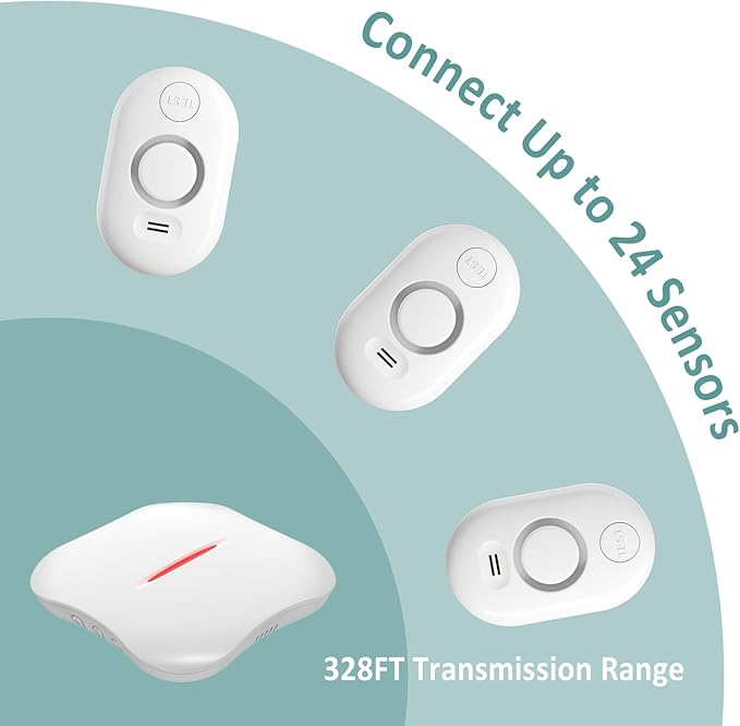 WiFi Water Leak Detector for Home with App Notification, 1 2.4Ghz Gateway + 6 WD61 Sensor, 120dB Water Flood/Drip Alarm for Basement/Kitchen/Bathroom/Toilet/Laundry Room,Sink/Pipe/Faucet Leakage Alert - Image 5