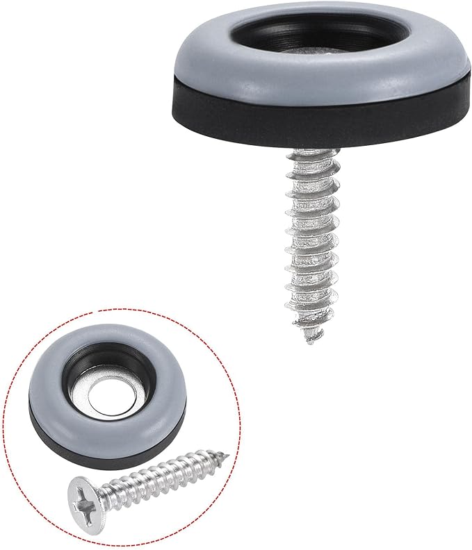 uxcell 19mm Furniture Feet Slider Glides Screw-in Chair Leg Protector Pads PTFE 12pcs - Image 5