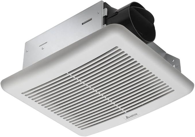 DELTA ELECTRONICS (AMERICAS) LTD. BreezSlim SLM50 50 CFM Exhaust Bath Fan, White by Breez